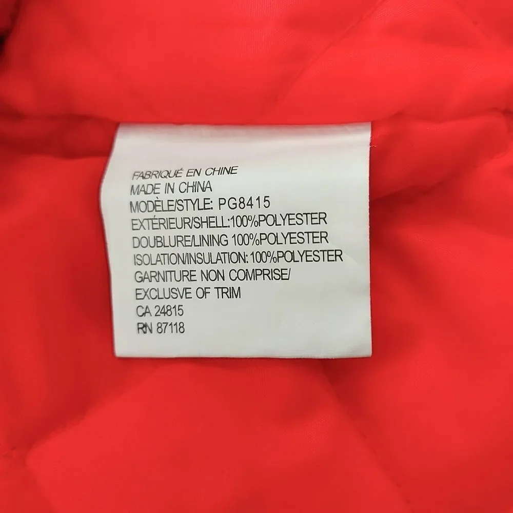 Planet Earth Snow Jacket Girls Small Orange Snowboarding Full Zip Insulated